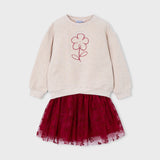 Conjunto Falda Niña Vinotinto Mayoral