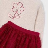 Conjunto Falda Niña Vinotinto Mayoral