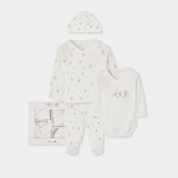 Conjunto 4 Pz Bebé Niña Blanco Boboli