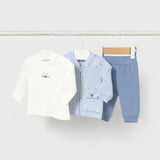 Conjunto 3 Piezas Bebé Niño Azul Mayoral