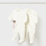 Set X2 Pijama Bebé Niña Beige Mayoral