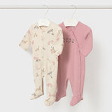 Set X2 Pijama Bebé Niña Rosado Mayoral