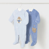 Set X2 Pijama Bebé Niño Azul Mayoral