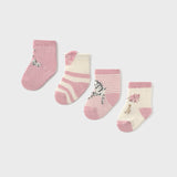 Set X4 Medias Bebé Niña Rosado Mayoral