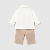 Conjunto  Corbatín Bebé Niño Beige Mayoral