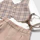 Conjunto  Corbatín Bebé Niño Beige Mayoral