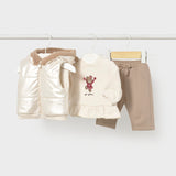 Conjunto 3Pz Bebé Niña Beige Mayoral
