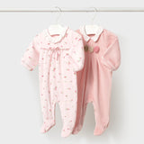 Set X2 Pijama Bebé Niña Rosado Mayoral