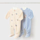 Set X2 Pijama Bebé Niño Azul Mayoral