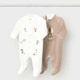 Set X2 Pijama Bebé Niño Beige Mayoral