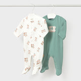 Set X2 Pijama Bebé Niño Verde Mayoral