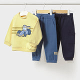 Conjunto 3 Pz Bebé Niño Azul Mayoral