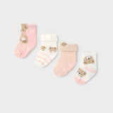 Set X4 Medias Bebé Niña Rosado Mayoral