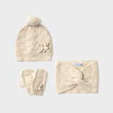 Conjunto Gorro Bufanda Bebé Niña Beige Mayoral