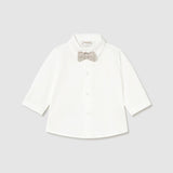Camisa Corbatín Bebé Niño Beige Mayoral
