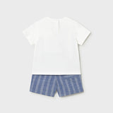 Conjunto Bermuda Bebé Niño Azul Mayoral