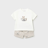 Conjunto Bermuda Bebé Niño Beige Mayoral
