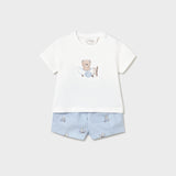 Conjunto Bermuda Bebé Niño Azul Mayoral