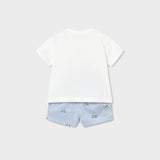 Conjunto Bermuda Bebé Niño Azul Mayoral