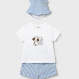 Conjunto Bermuda - Gorro Bebé Niño Azul Mayoral