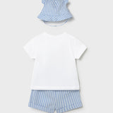 Conjunto Bermuda - Gorro Bebé Niño Azul Mayoral