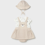 Conjunto Mameluco Bebé Niña Beige Mayoral