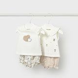Set X2 Conjunto Bebé Niña Beige Mayoral