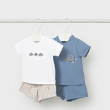 Set X2 Conjuntos Bermuda Bebe Niño Azul Mayoral