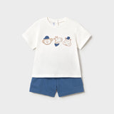 Conjunto Bermuda Bebé Niño Azul Mayoral