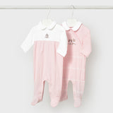 Set X2 Mameluco Bebé Niña Rosado Mayoral