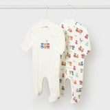 Set X2 Pijamas Bebé Beige Mayoral