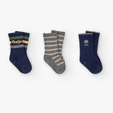 Set X3 Medias Bebé Niño Azul Boboli