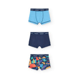 Set X3 Boxer Niño Azul Boboli