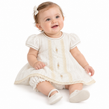 Vestido Bebé Niña Beige Bordino