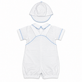 Conjunto Mameluco Bebé Niño Blanco Bordino