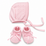 Capota y Zapatico Rosado Bebita