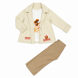 Conjunto 3Pz  Bebé Niña Beige People Kids
