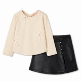 Conjunto Falda Niña Negro Boboli
