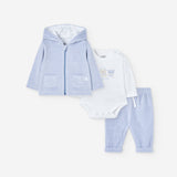 Conjunto 3Pz Bebé Niño Azul Losan