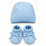 Conjunto Gorro-Patín Bebé Niño Bebita en beige