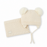 Conjunto Cuello Gorro Niña Beige Boboli