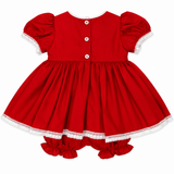 Vestido Bebé Niña Rojo Bordino