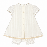 Vestido Bebé Niña Beige Bordino