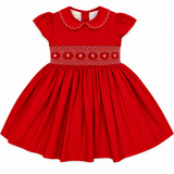 Vestido Bebé Niña Rojo Bordino