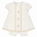 Vestido Bebé Niña Beige Bordino
