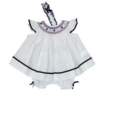 Vestido Bebé Niña Blanco Bordino