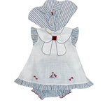 Vestido Bebé Niña Blanco Bordino