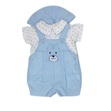 Conjunto Bebé Niño Azul Bordino