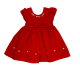 Vestido Bebé Niña Rojo Bordino
