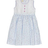 Vestido Bebé Niña Azul Bordino